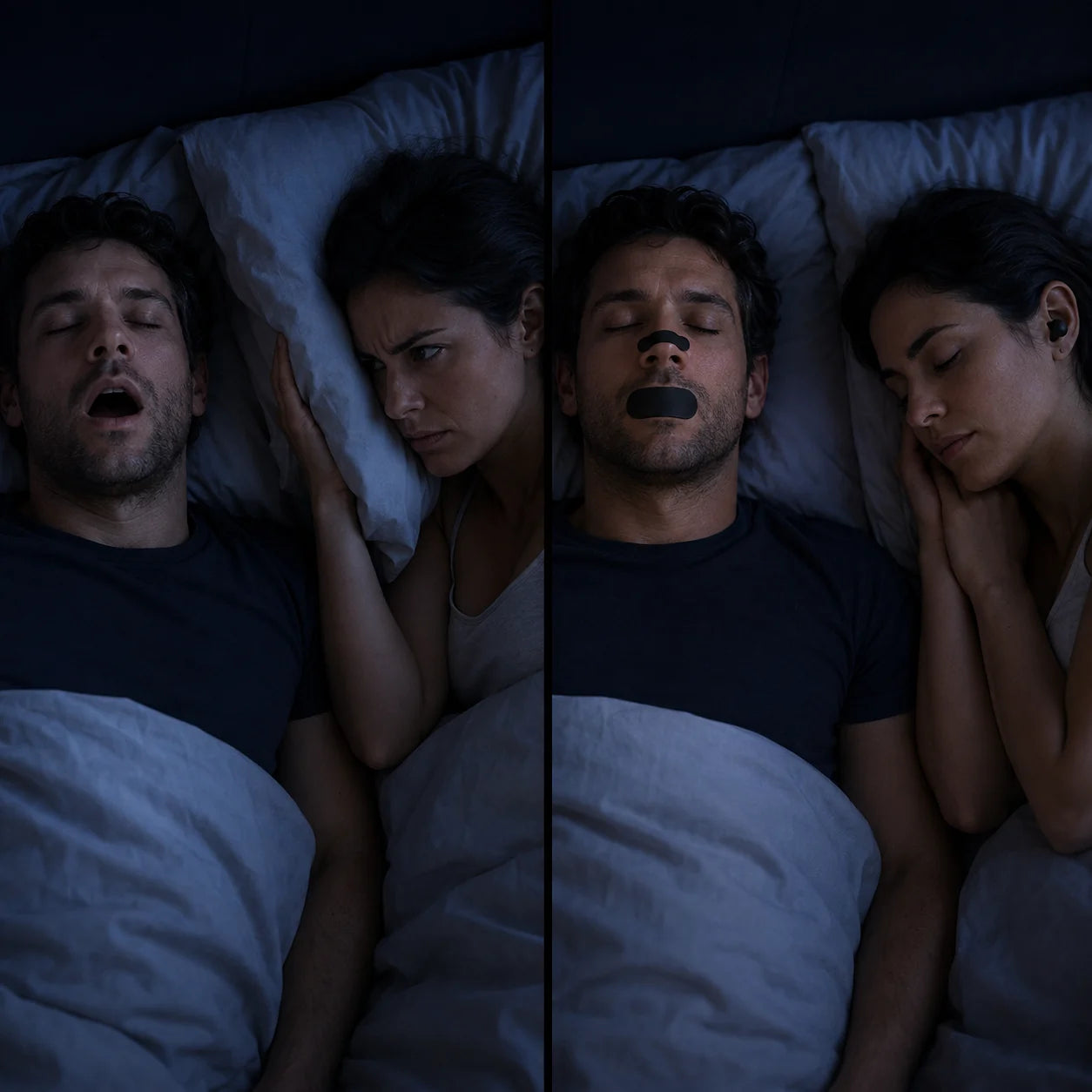 You breathe through your nose, all night.